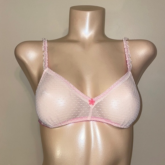 Aerie women’s Small bra lace pink wireless unlined 32B 30c 34a 34B 32D AEO - Picture 1 of 6